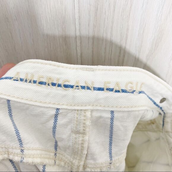 American Eagle | White / Blue Striped Hi Rise A-Line Skirt Size 0 - Picture 3 of 5